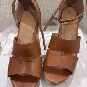 Time and Tru Tan Wedge Sandals